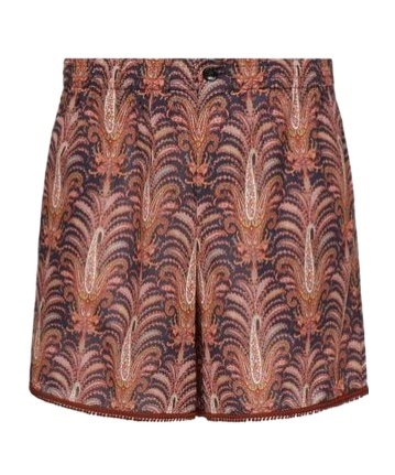Valentino Garavani Printed Cotton Bermuda Shorts In Brown