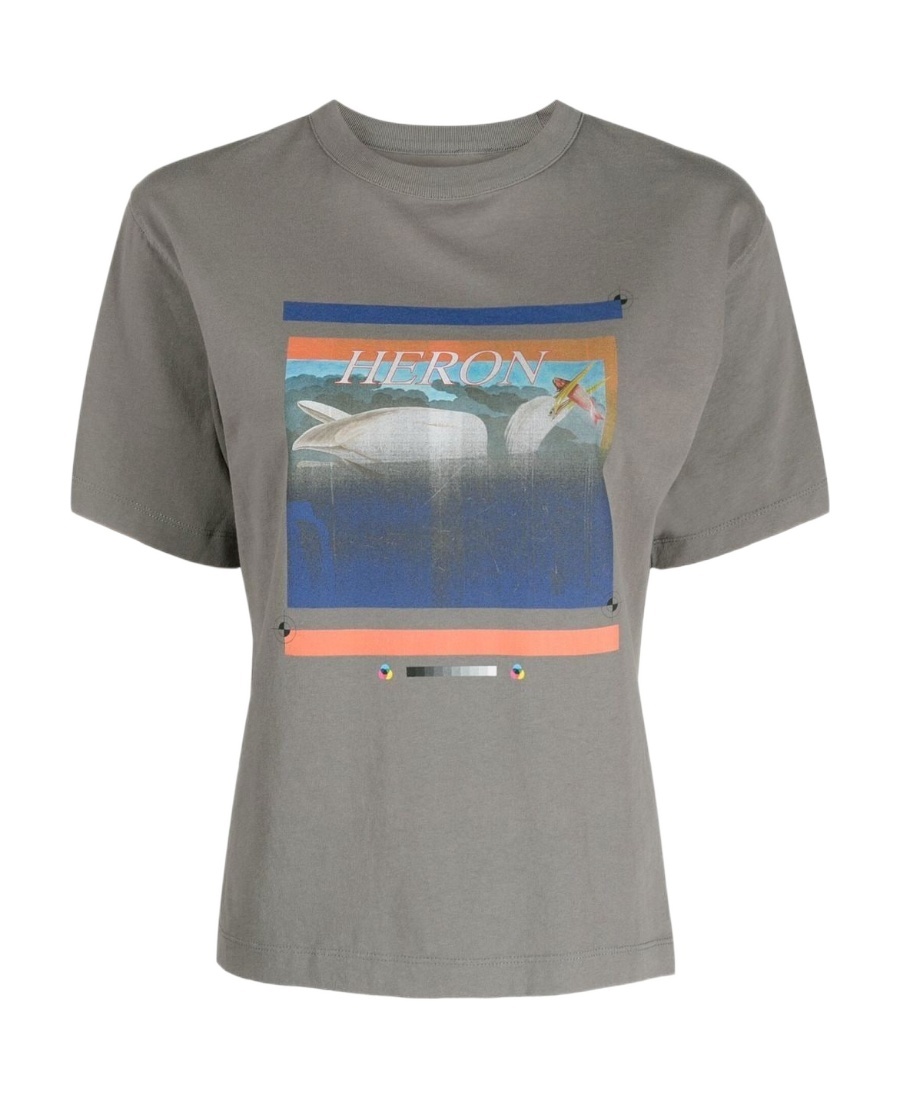 Heron Preston Graphic-print Cotton T-shirt In Gray