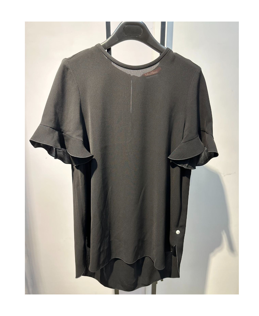 Max Mara Round-neck Blouse In Black