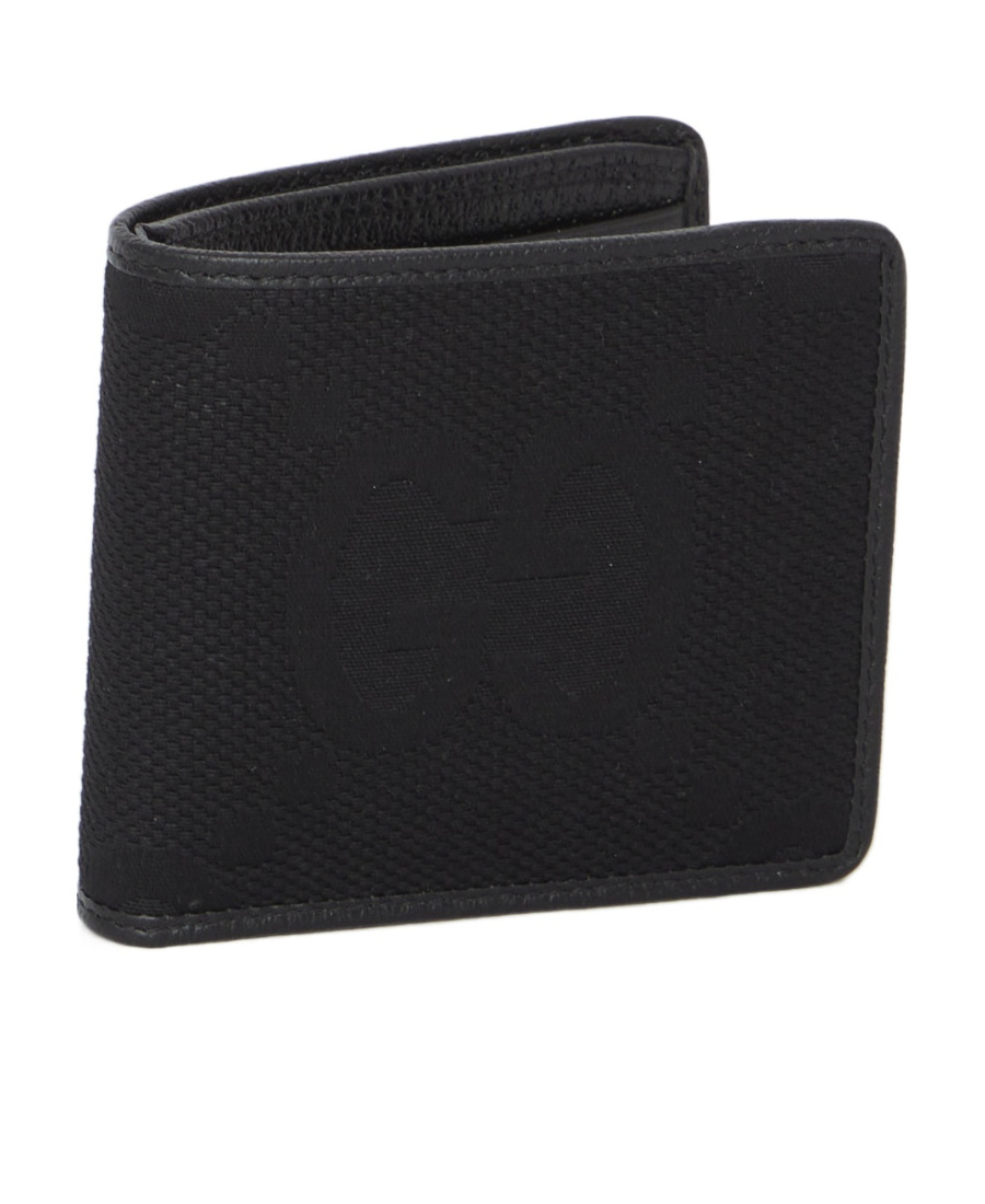 Gucci Gg-canvas Foldover Wallet In Black
