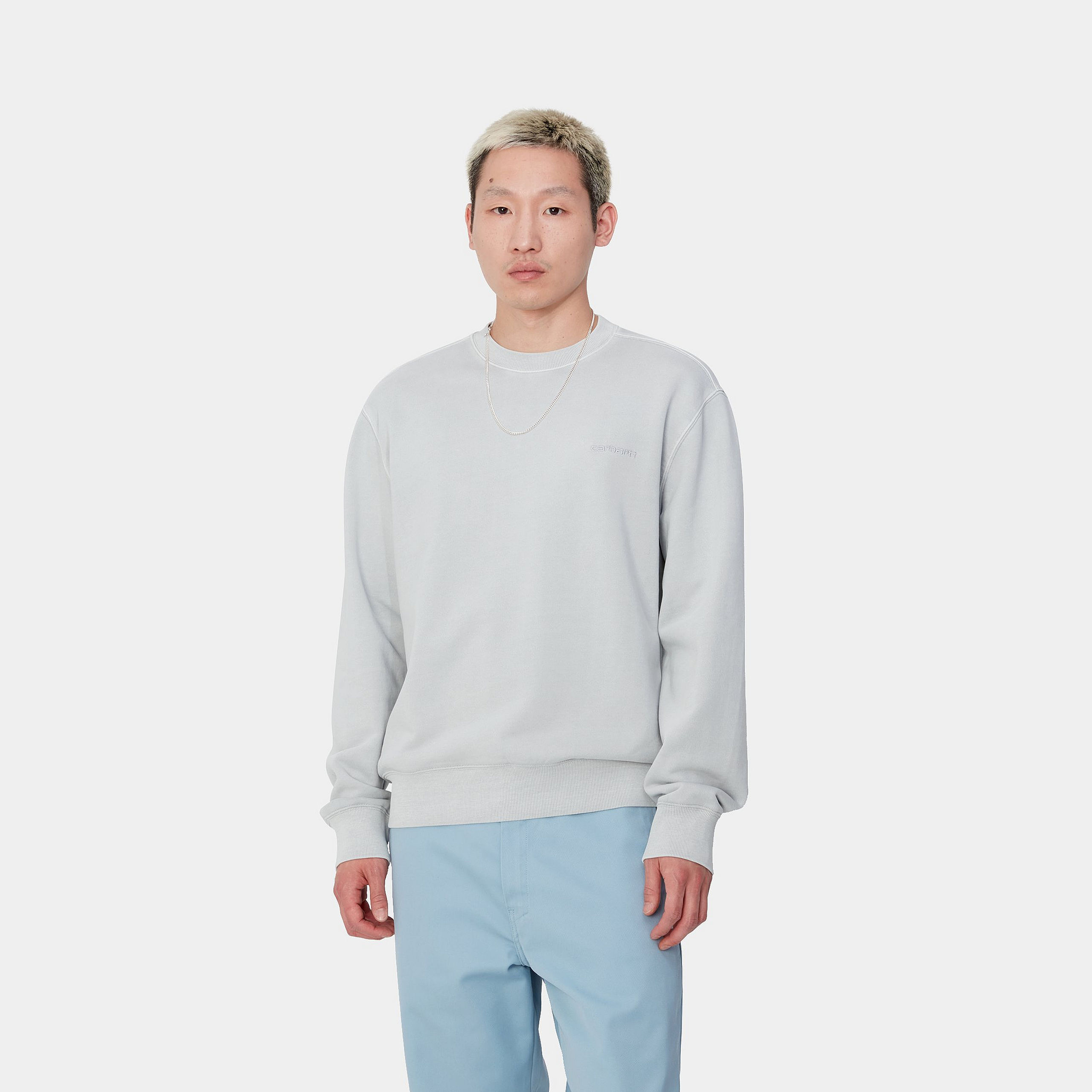 Carhartt Duster Script Logo-embroidered Sweatshirt In White
