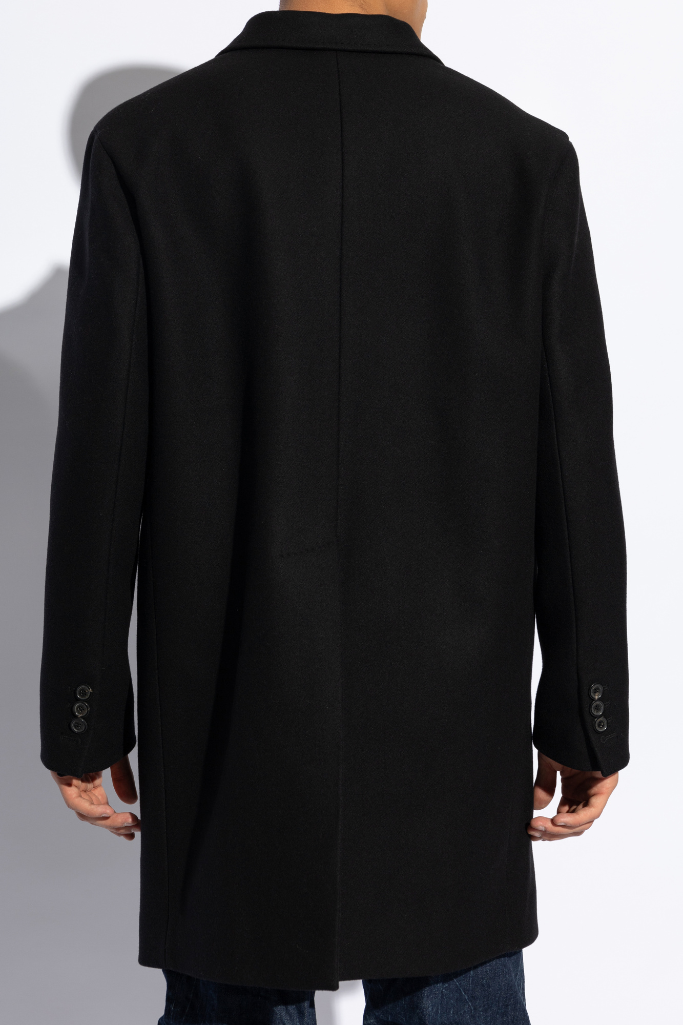 Dsquared2 Single-breasted Midi Coat In Black