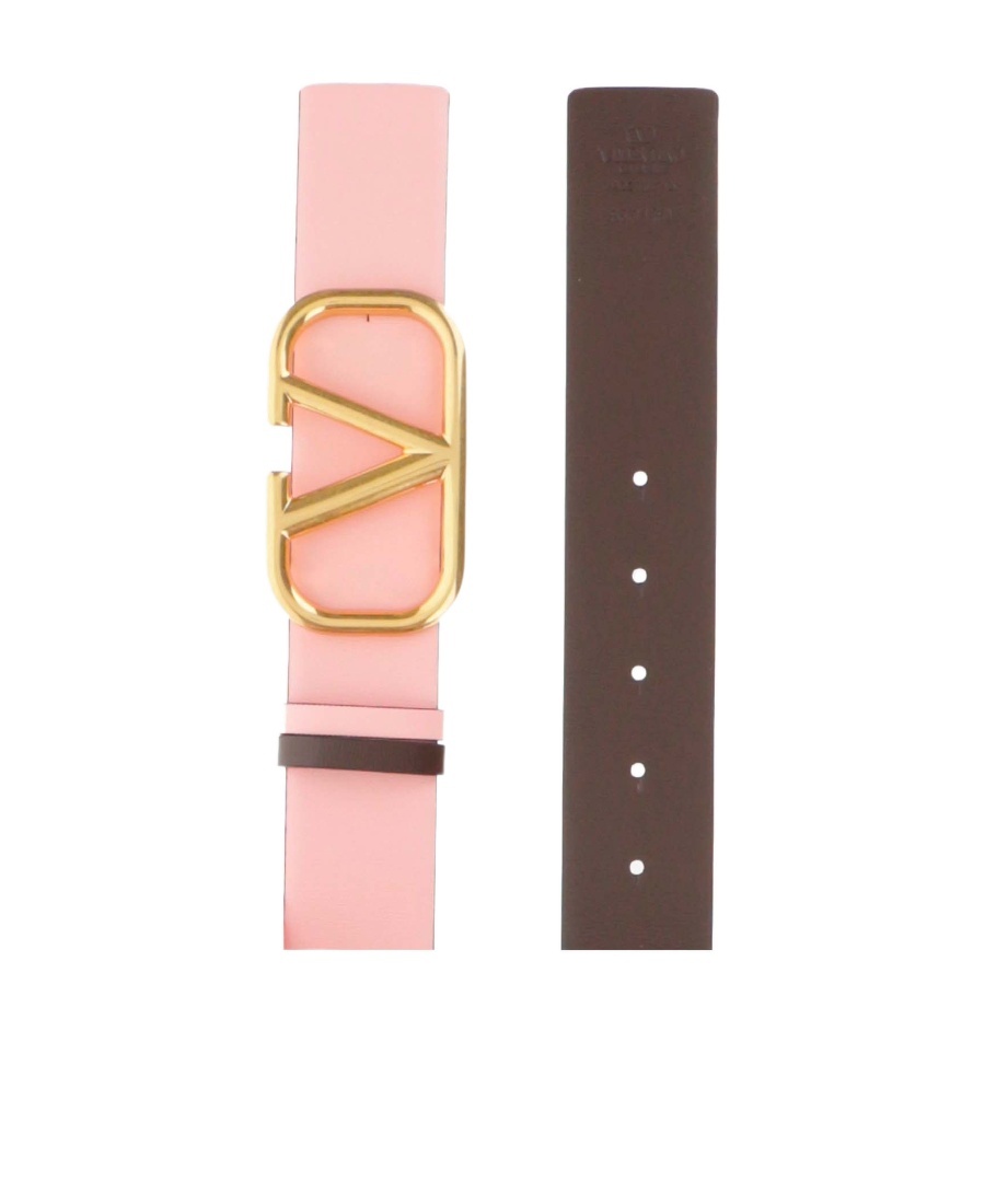 Valentino Vlogo Signature Reversible Belt In Pink