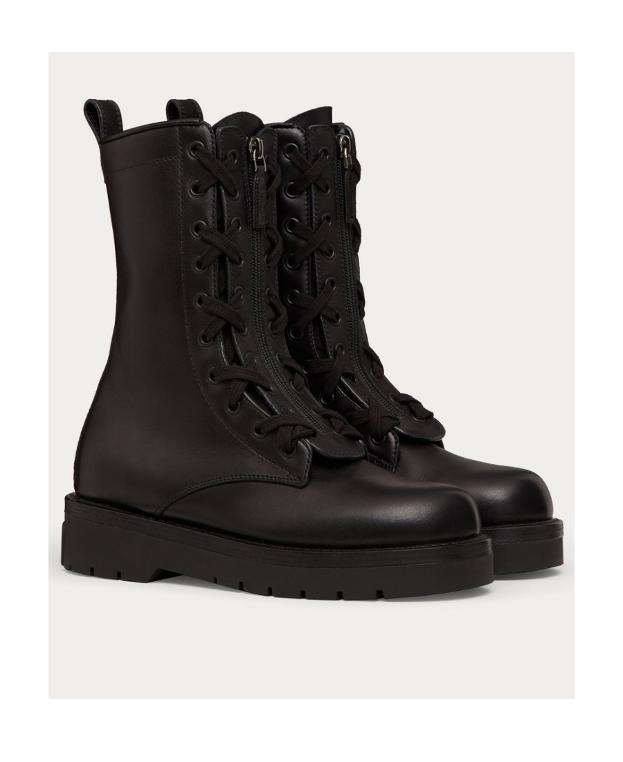 Shop Valentino One Stud Ankle Boots In Black