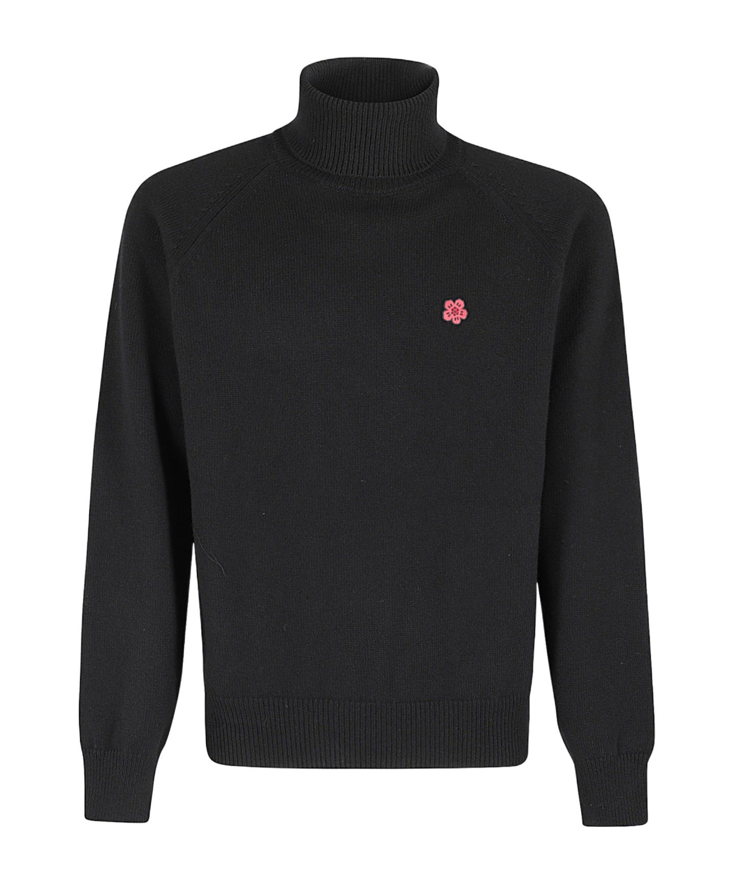 Kenzo Boke Flower Long-sleeved Turtleneck In Black