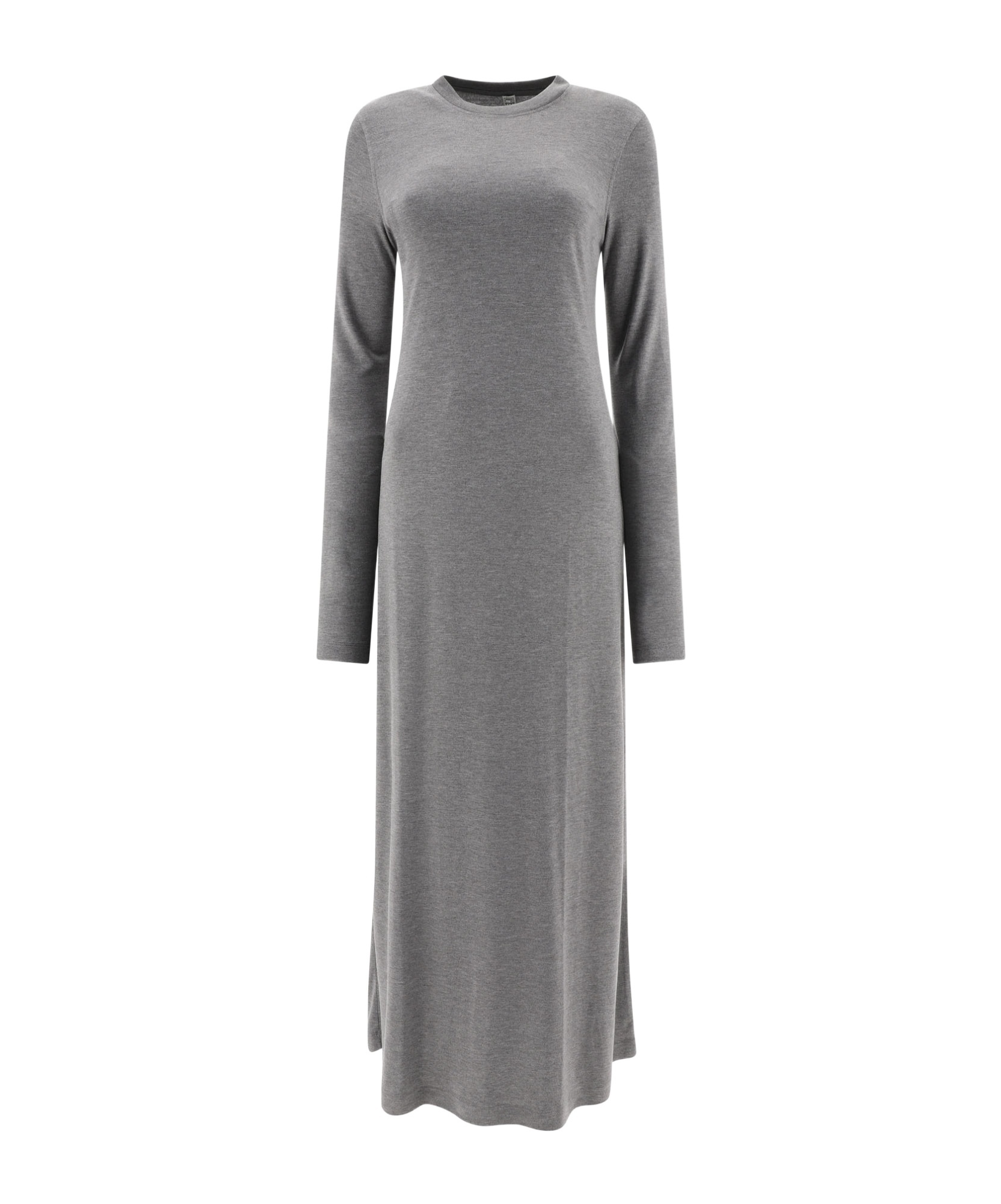 Shop Totême Jersey Lyocell Maxi Dress In Gray