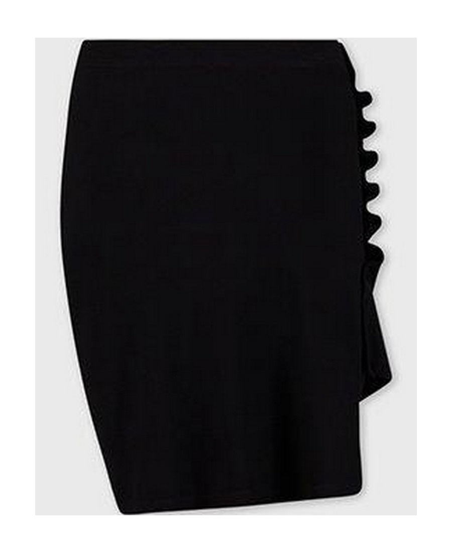 Rabanne Ruched-detail Asymmetric Miniskirt In Black