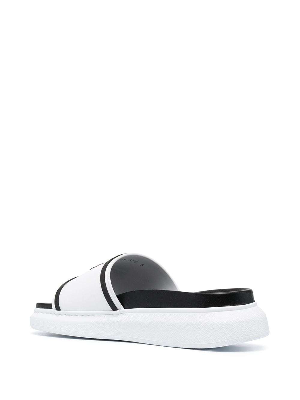 Alexander Mcqueen Debossed Logo Slides In Black