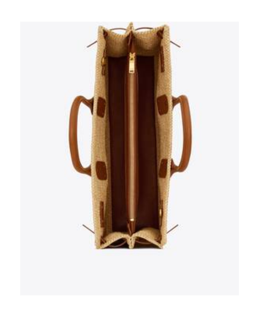Saint Laurent Raffia Medium Sac De Jour Shopping Bag In Nude
