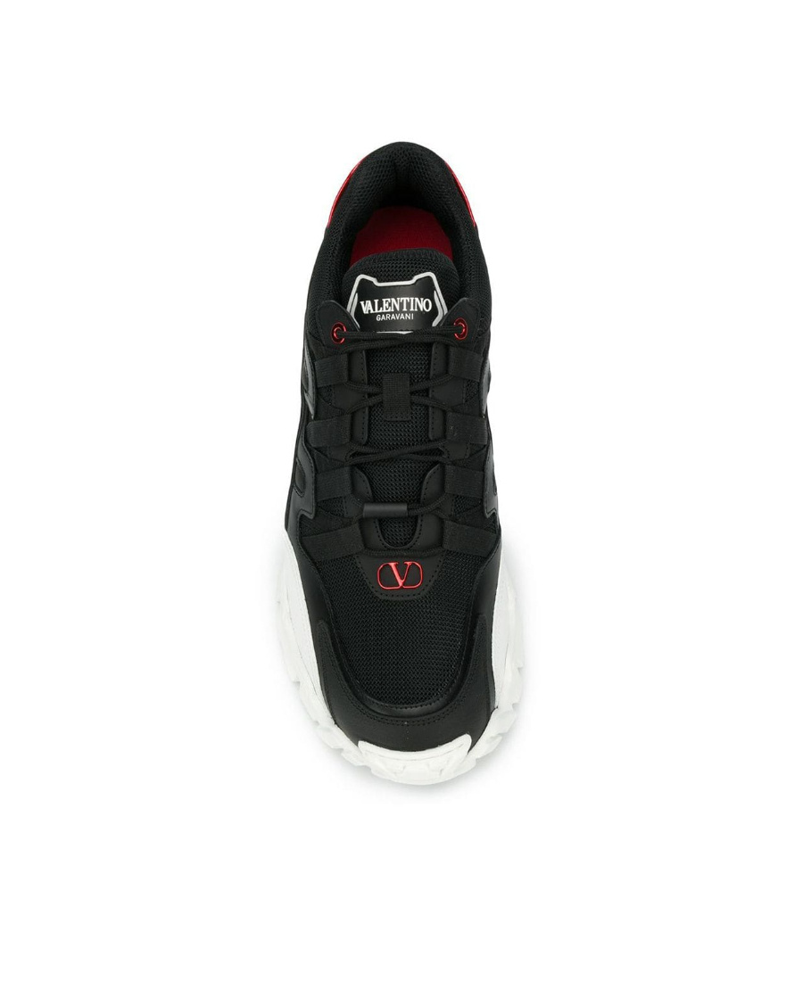 Shop Valentino Climbers Low-top Sneakers In Black