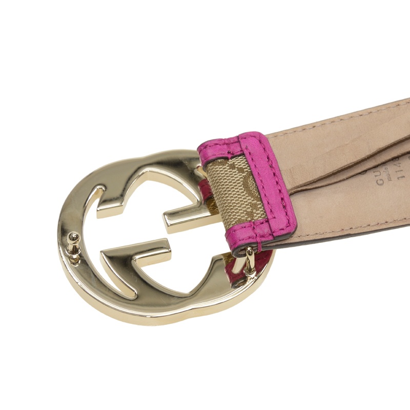 Gucci Logo Buckle Belt In Nude