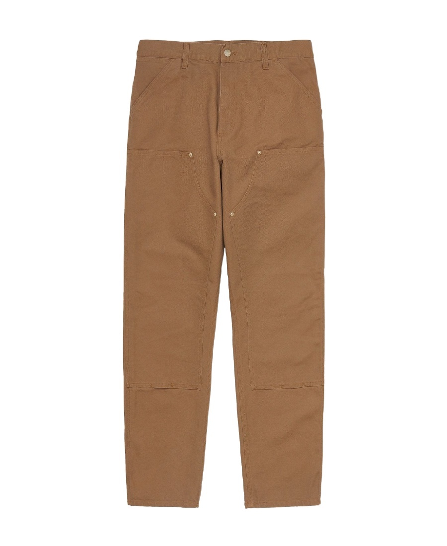 Carhartt Double Knee Straight-leg Cotton-canvas Carpenter Trousers In Green