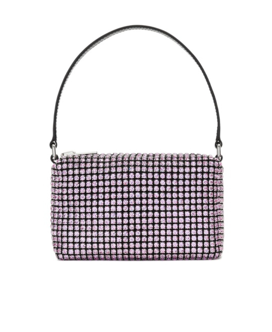 Alexander Wang Heiress Crystal-embellished Mini Bag In Purple