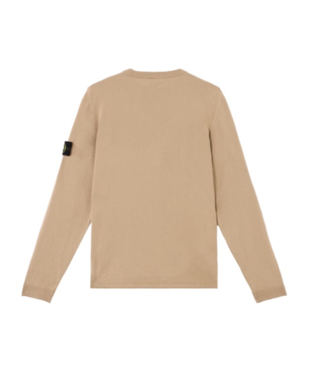 Stone Island Beige Full Rib Rws Wool Sweater In Nude