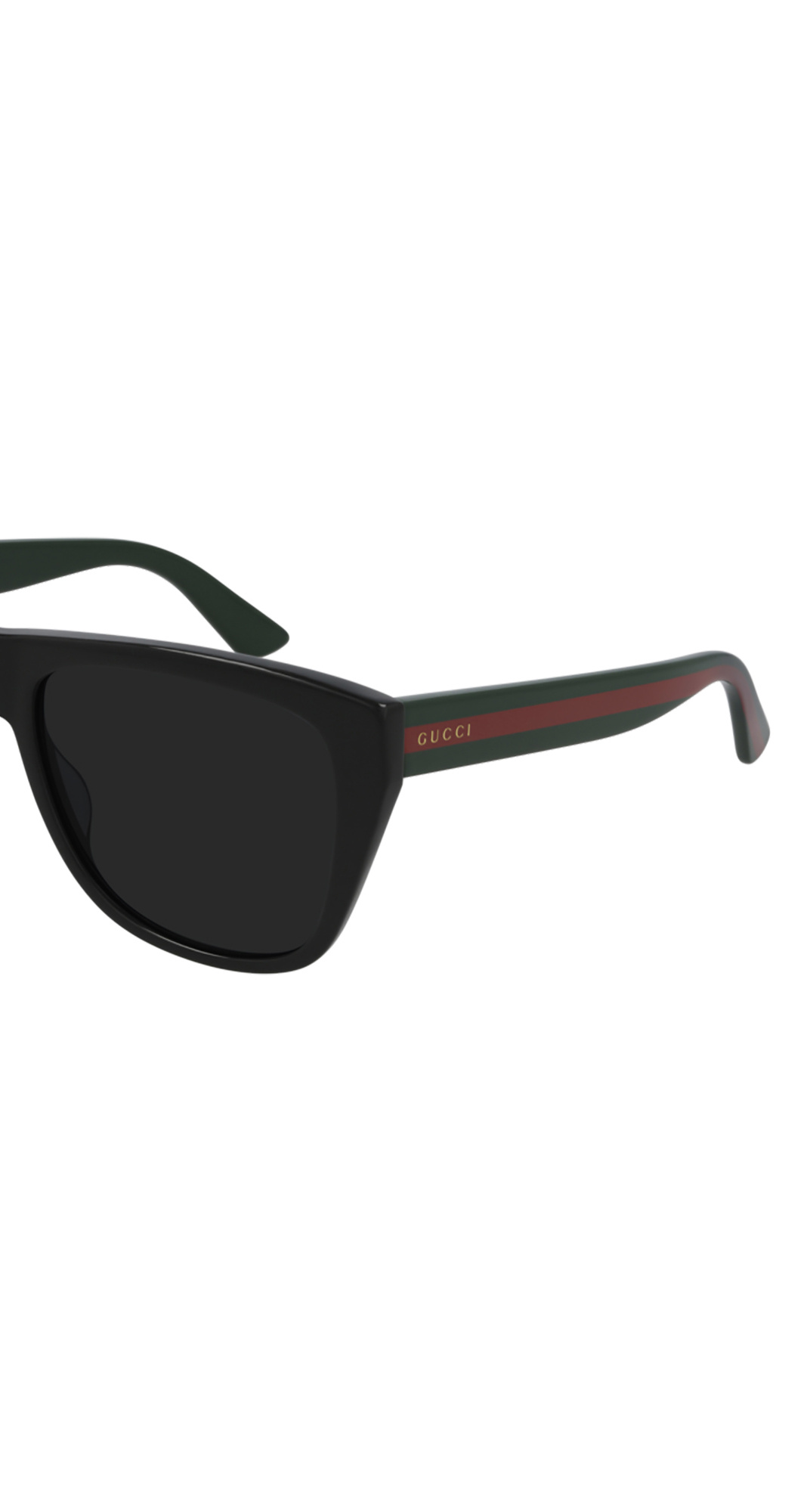 Gucci Web-stripe D-frame Sunglasses In Black