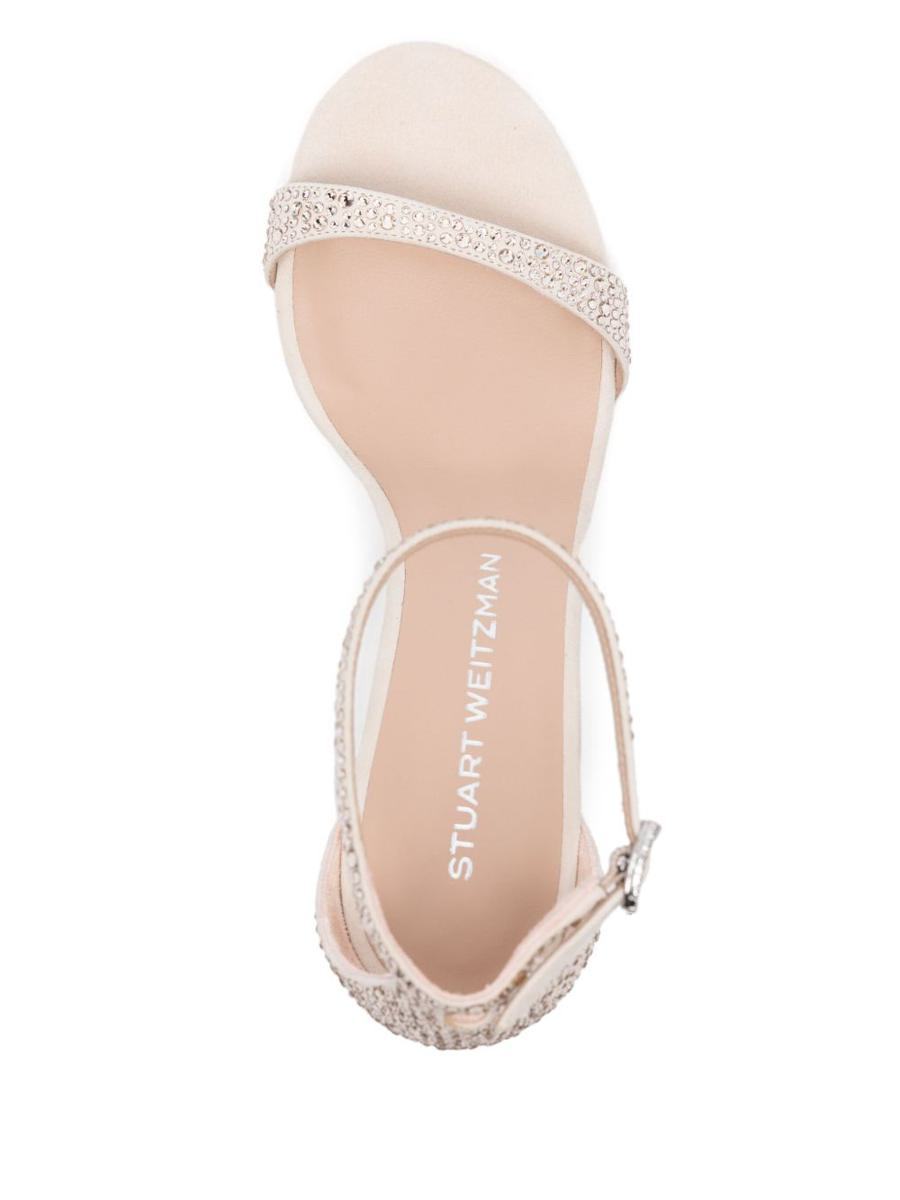 Stuart Weitzman Open-toe High-heeled Sandals In White