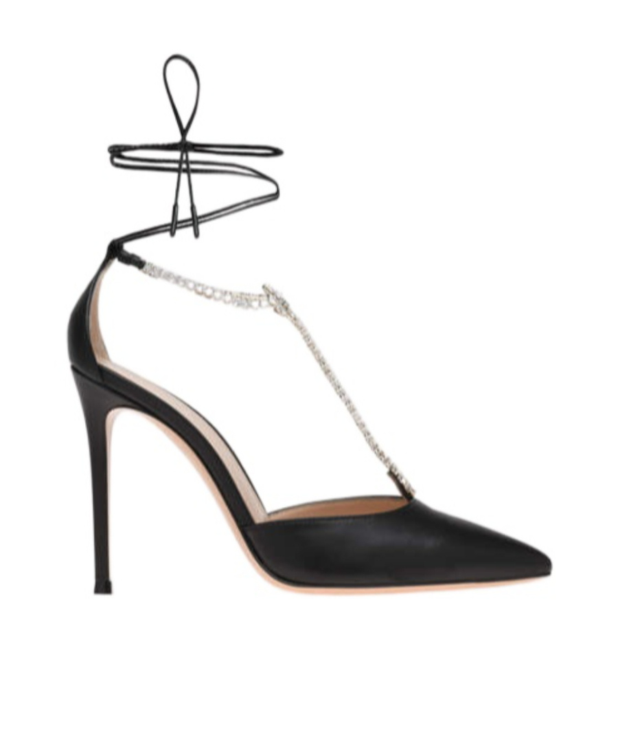 Gianvito Rossi Brilliant 105 Crystal-embellished Leather Pumps In Black