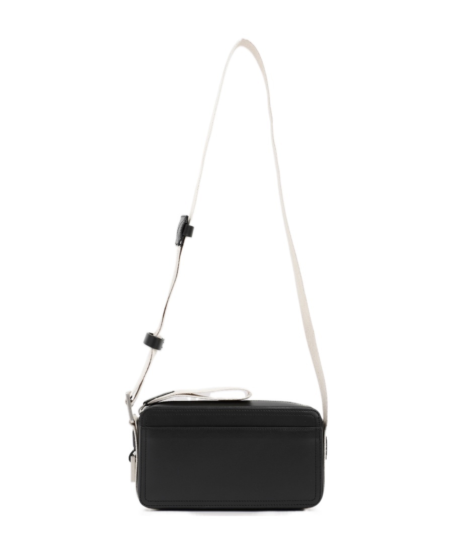 Jacquemus Le Cuerda Canvas-trimmed Leather Messenger Bag In Black