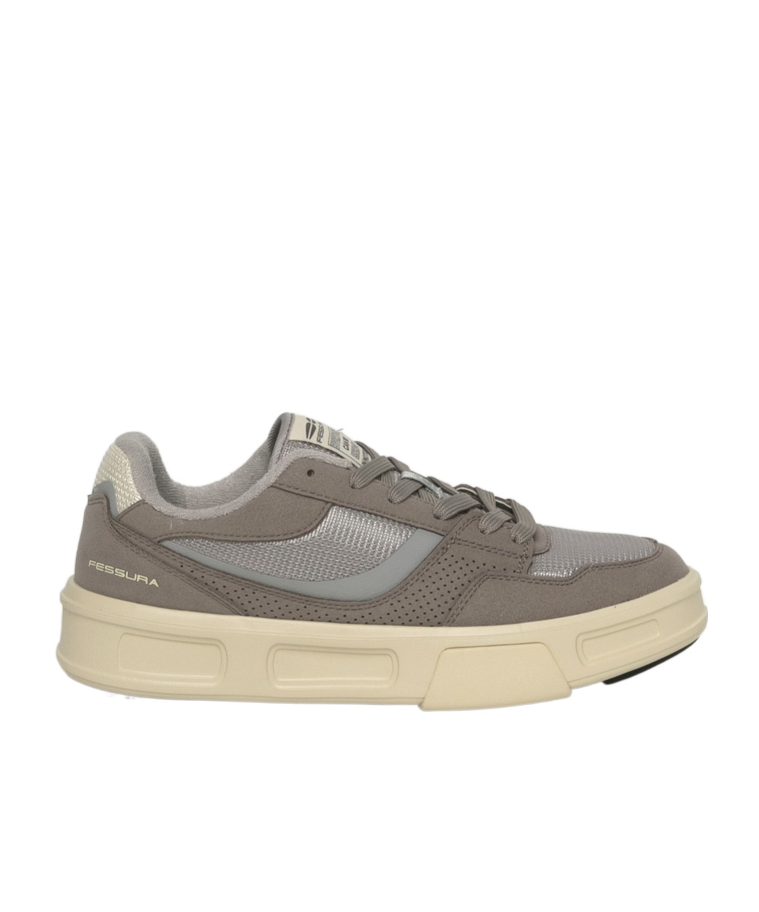 Fessura Low-cut Lace-up Sneakers In Nude