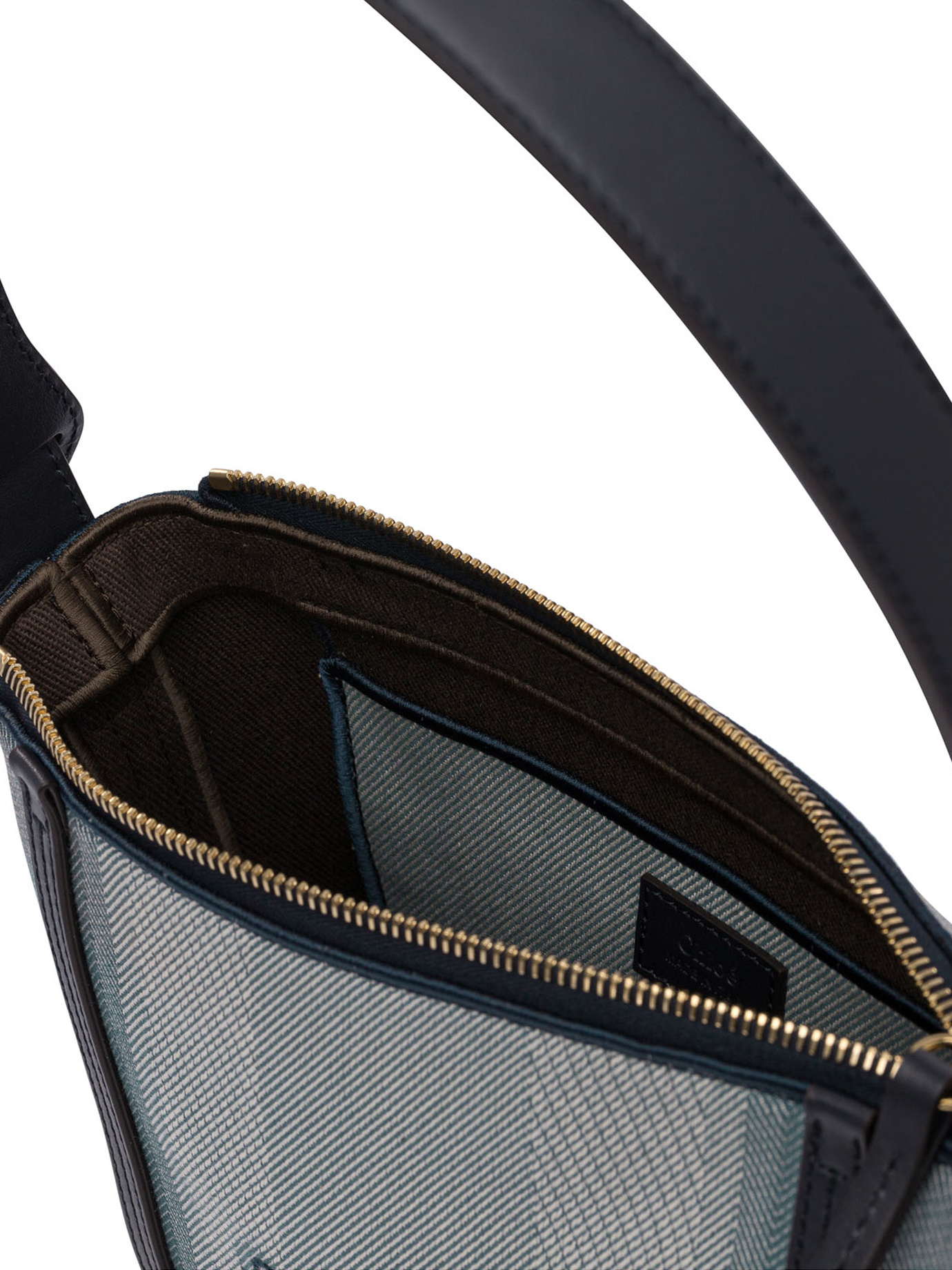 Chloé Logo Print Top Handle Bag In Gray