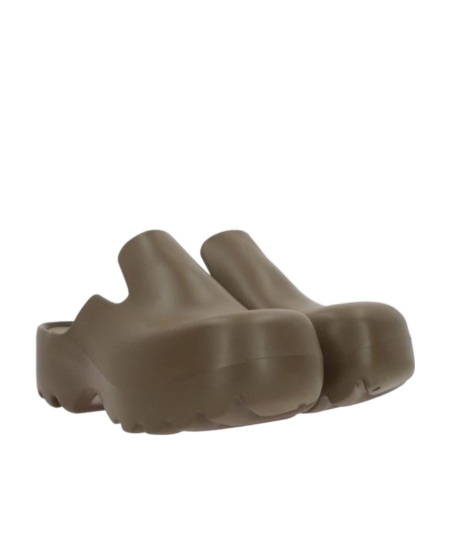 Bottega Veneta Rubber Muller Shoes In Brown