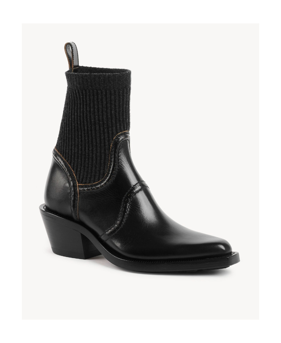 Chloé High Heel Ankle Boots In Black