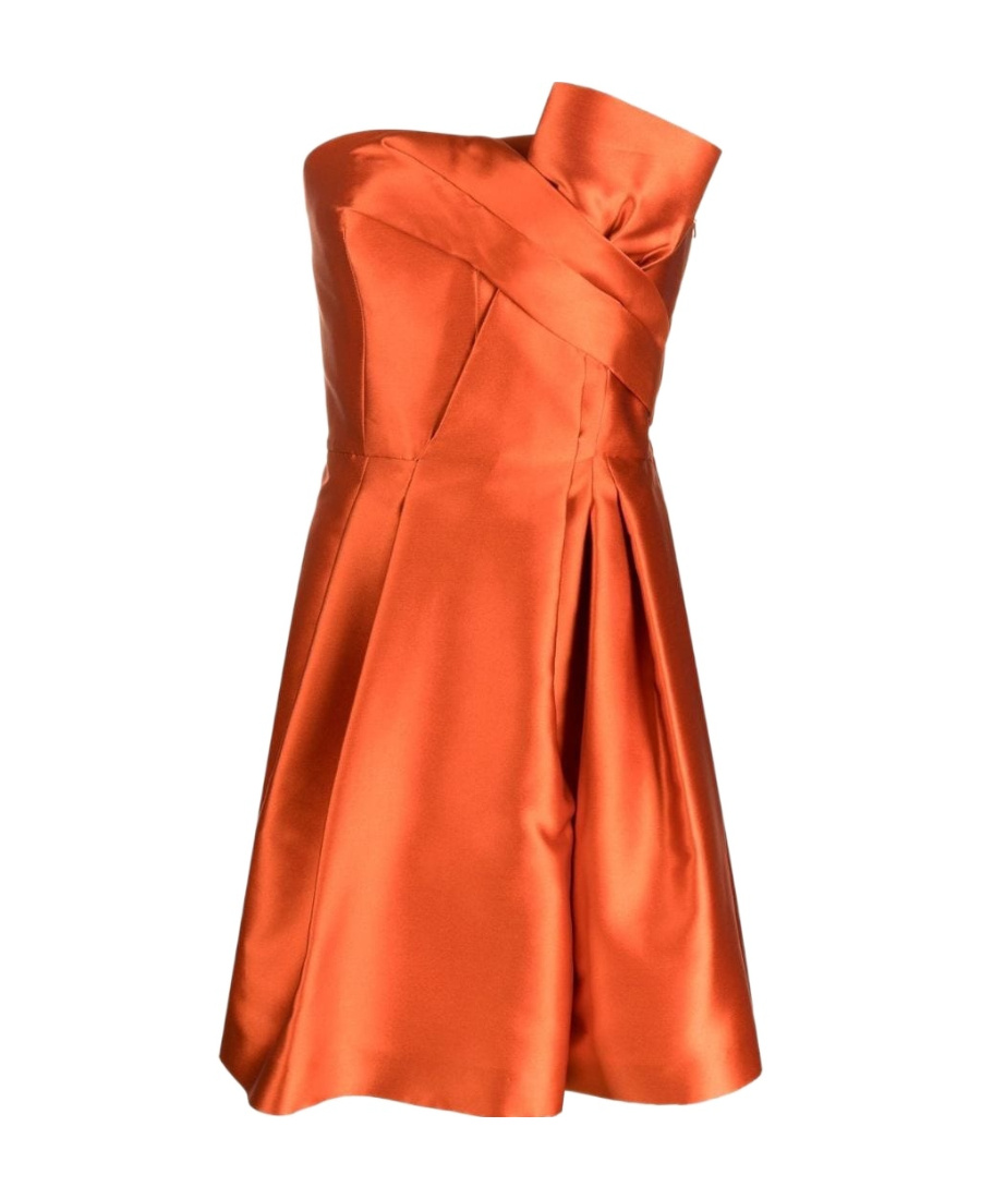 Alberta Ferretti Alberta Ferreti Shouldered Dress. In Orange