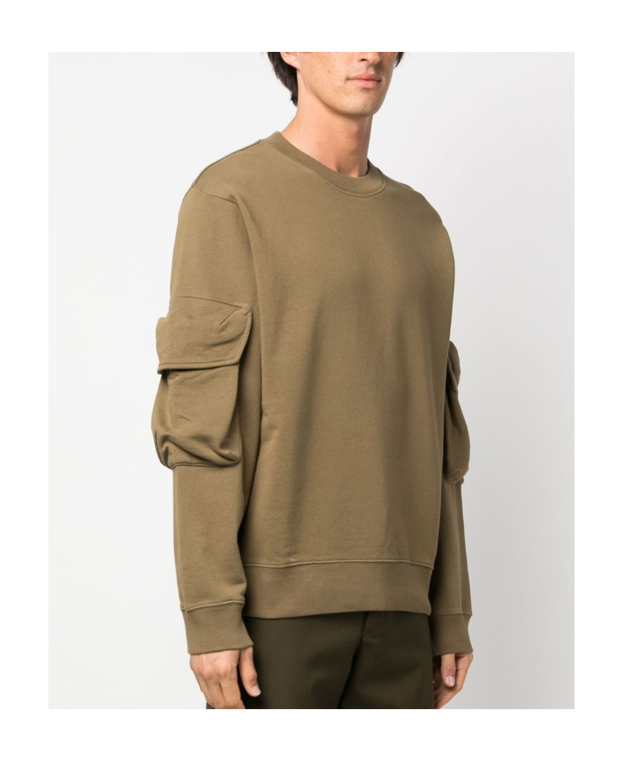 Dries Van Noten Round Collar Long Sleeve Sweater In Brown