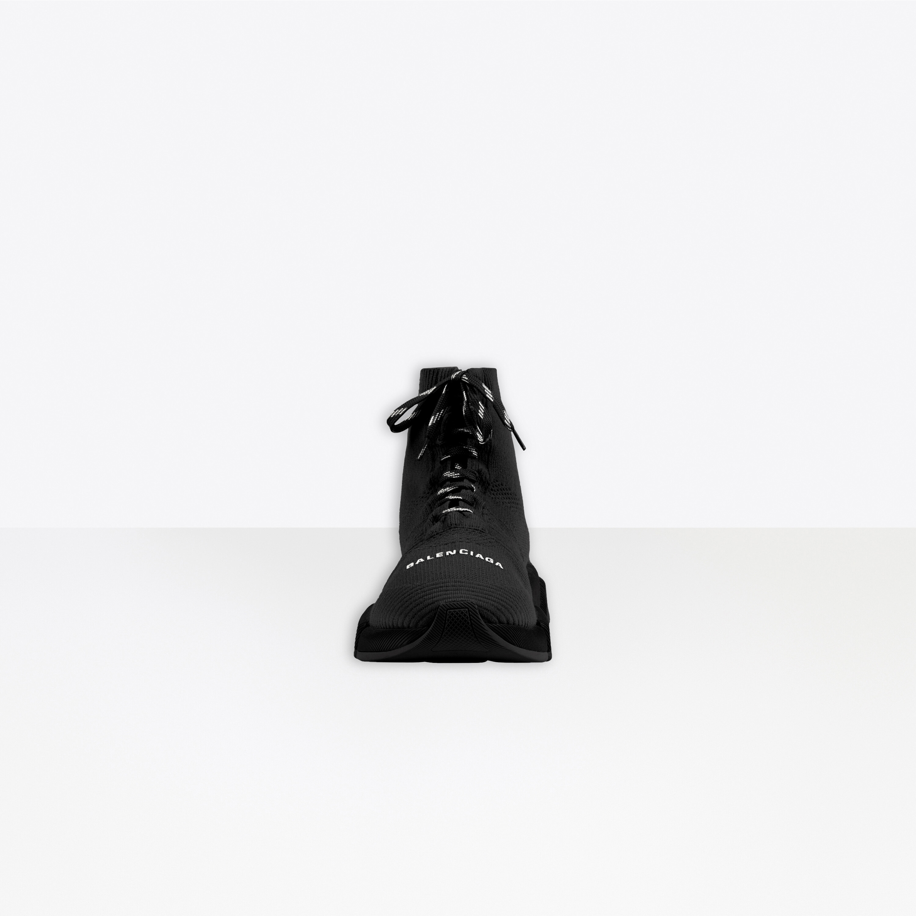 Balenciaga Speed 2.0 Lace-up Recycled-knit Trainers In Black