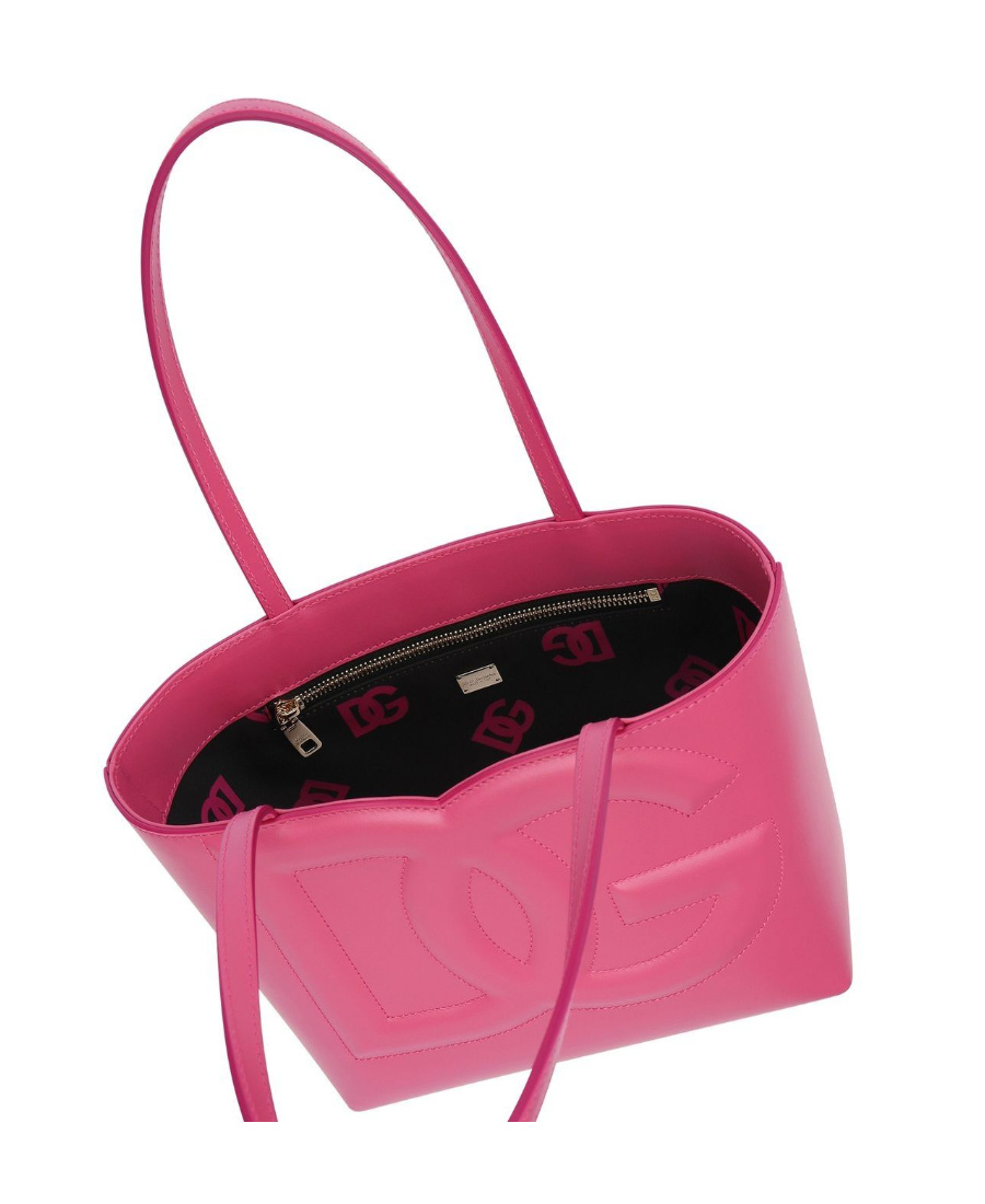 Dolce & Gabbana Embossed-logo Tote Bag In Red