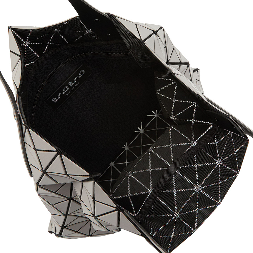 Issey Miyake Prism Matt Geometric Pattern Handbag In Gray