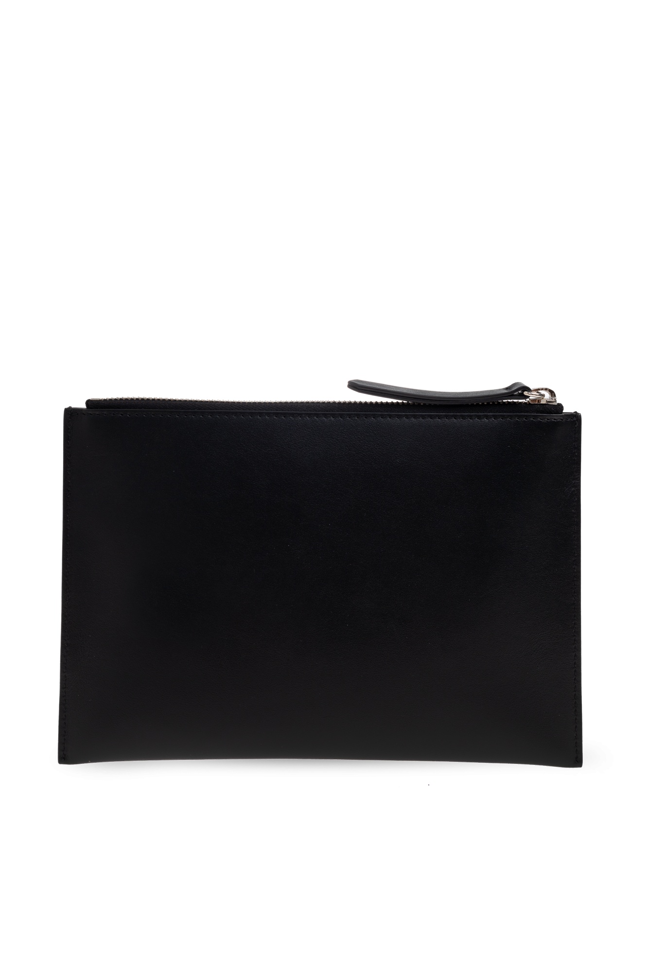 Dsquared2 Logo-plaque Zip Clutch Bag In Black
