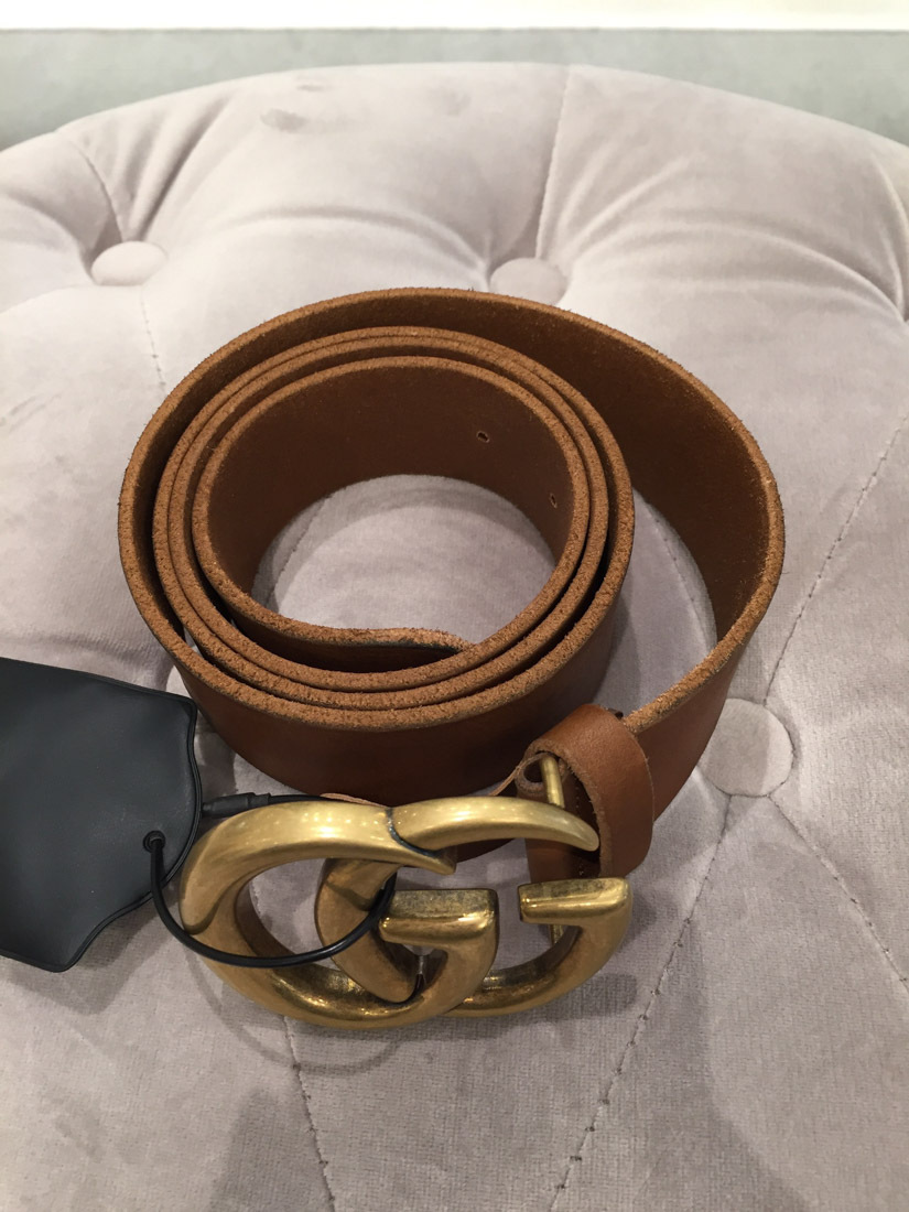Gucci Double G Buckle Belt In Brown