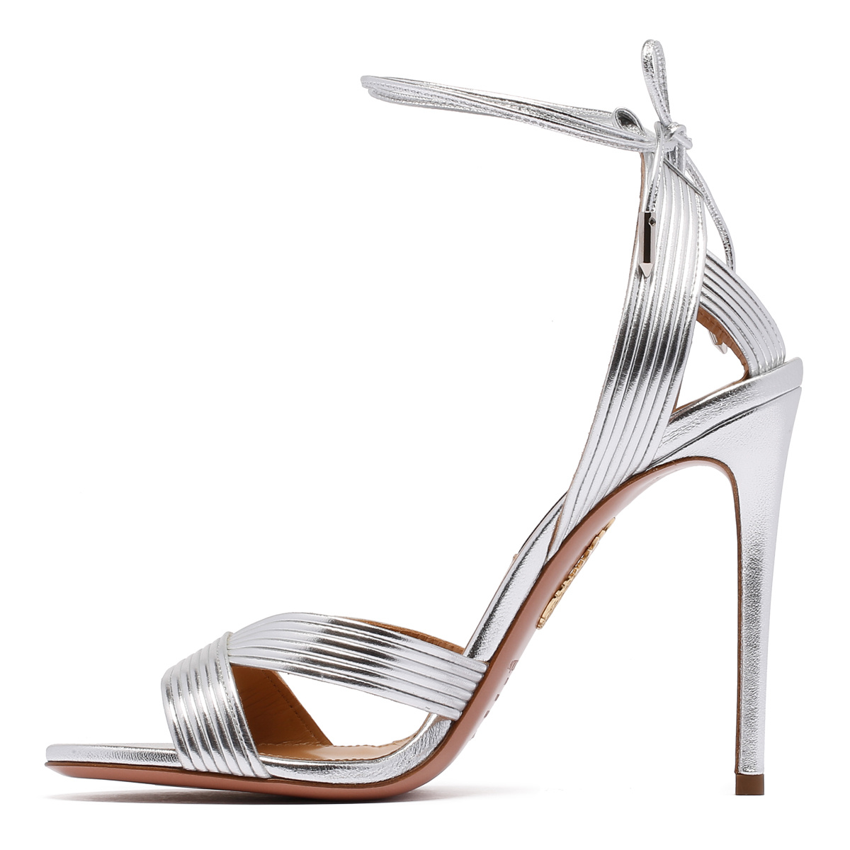 Aquazzura Chain High-heeled Sandals In White
