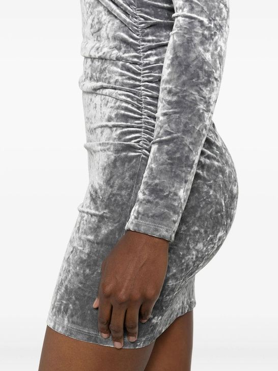 Patrizia Pepe Ruched Mini Dress In Gray