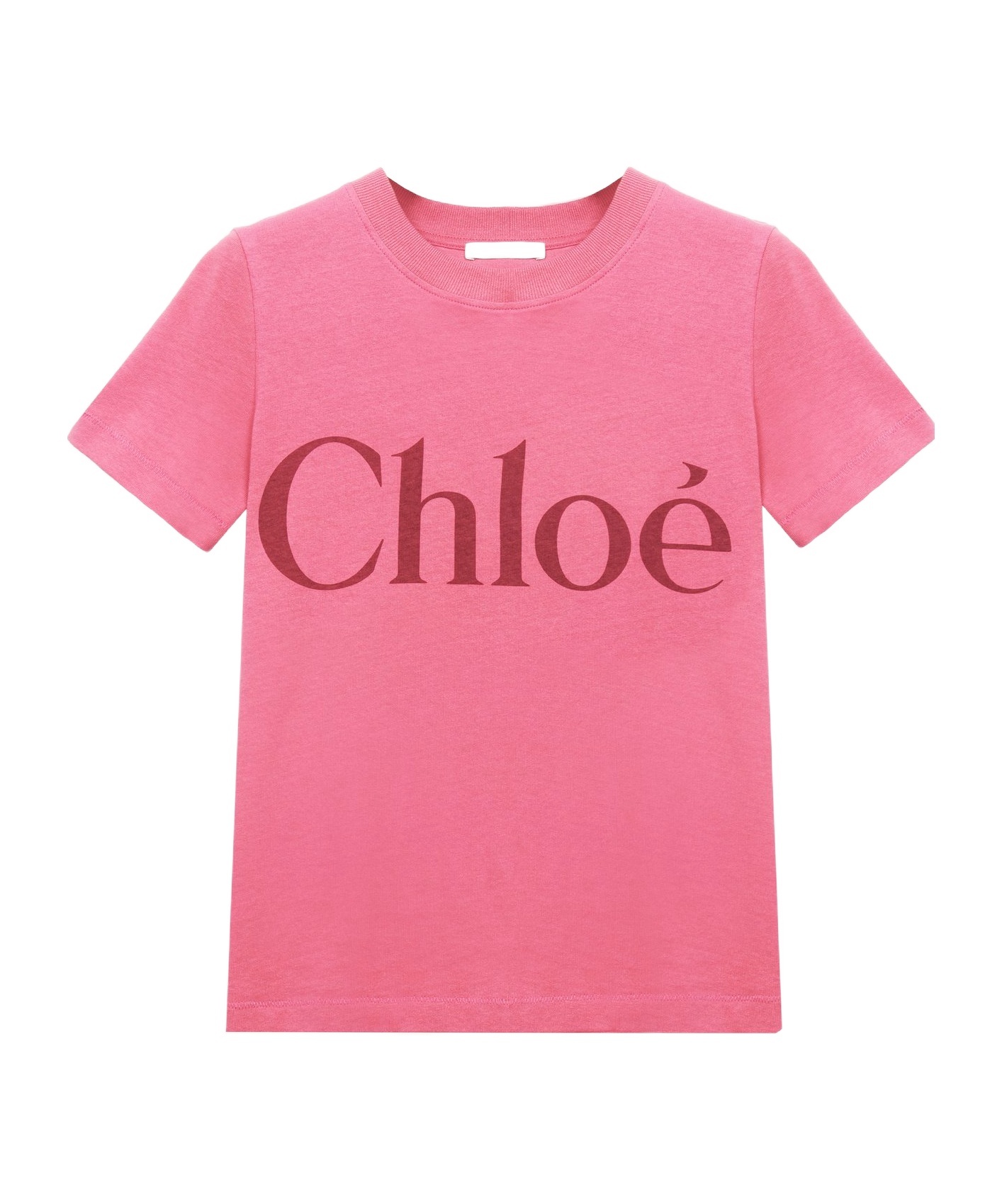 Chloé Logo-print Cotton T-shirt In Pink