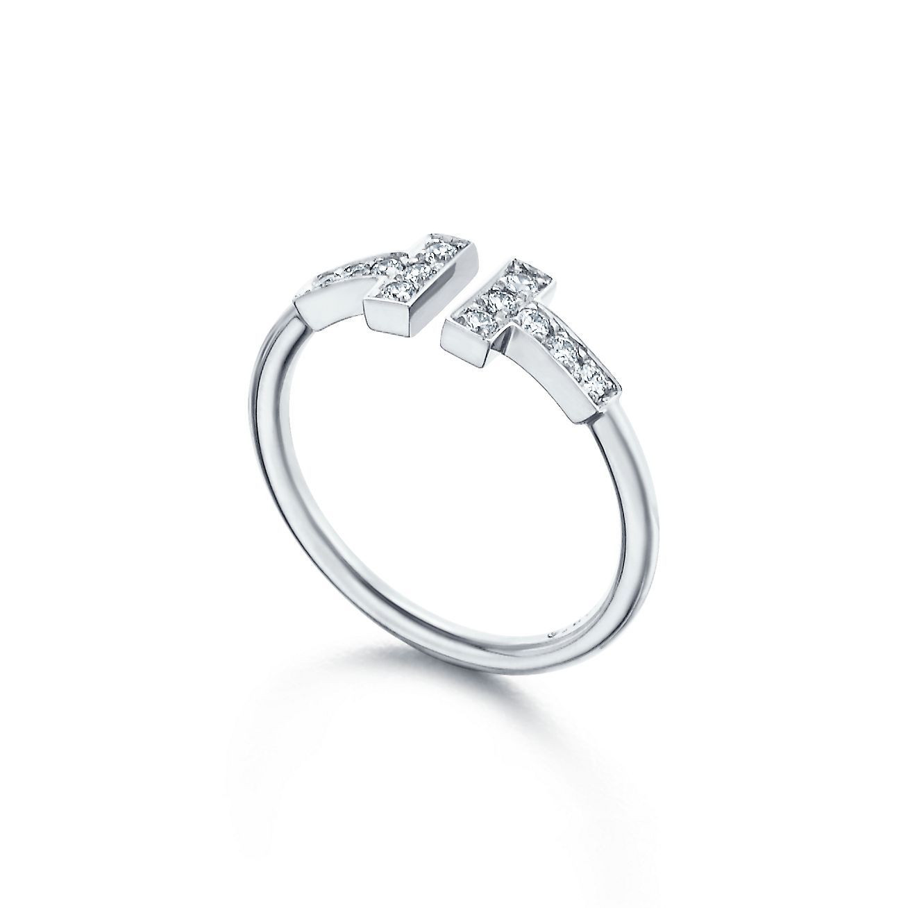 Tiffany & Co Diamond T-shaped Lip Ring In Metallic