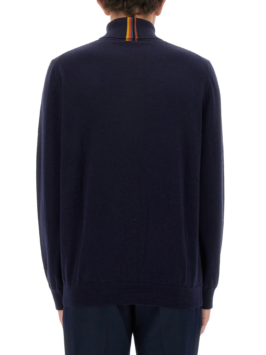Paul Smith Artist Stripe Cashmere Jumper In Black