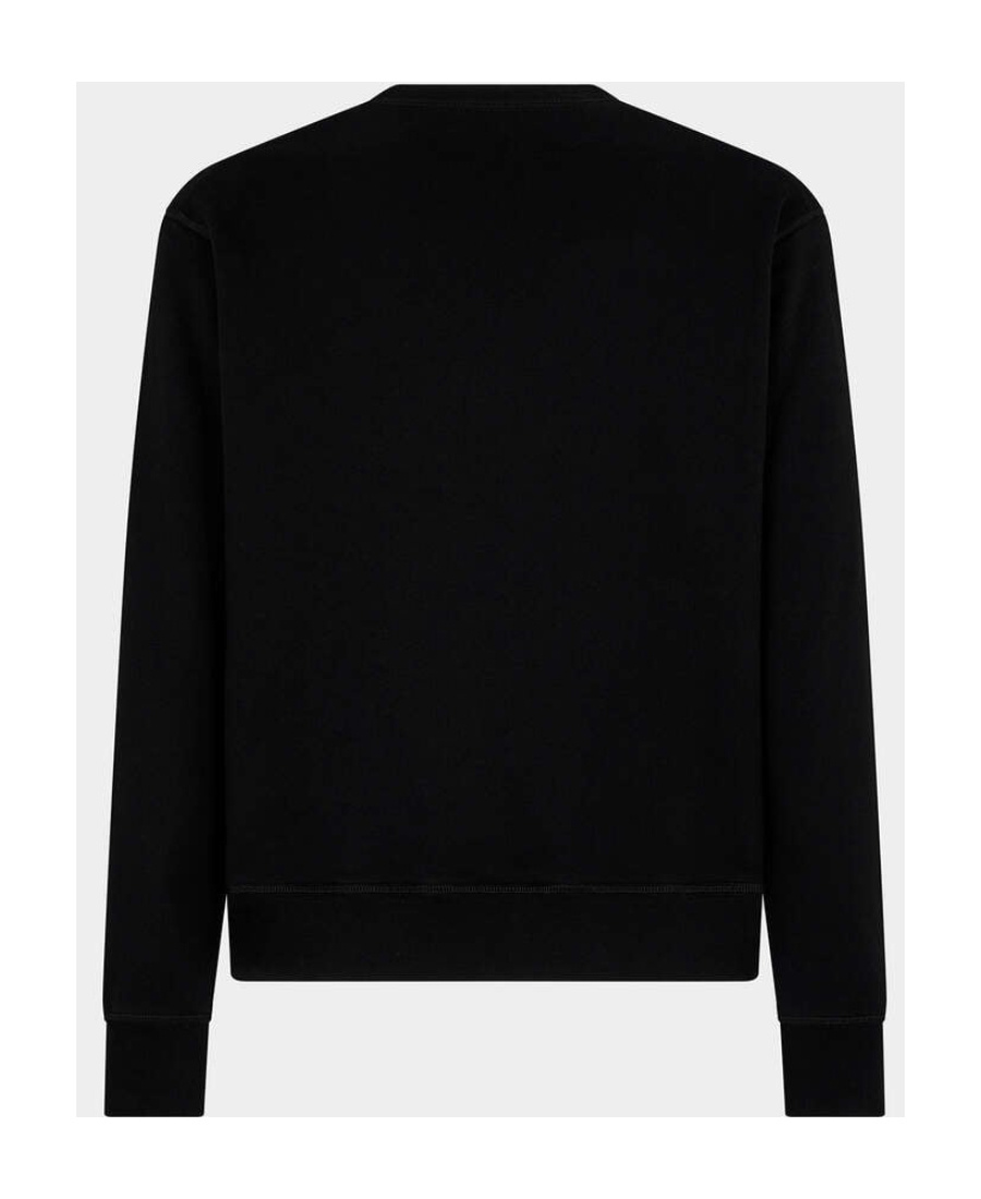 Dsquared2 Graphic-print Cotton Sweatshirt In Black