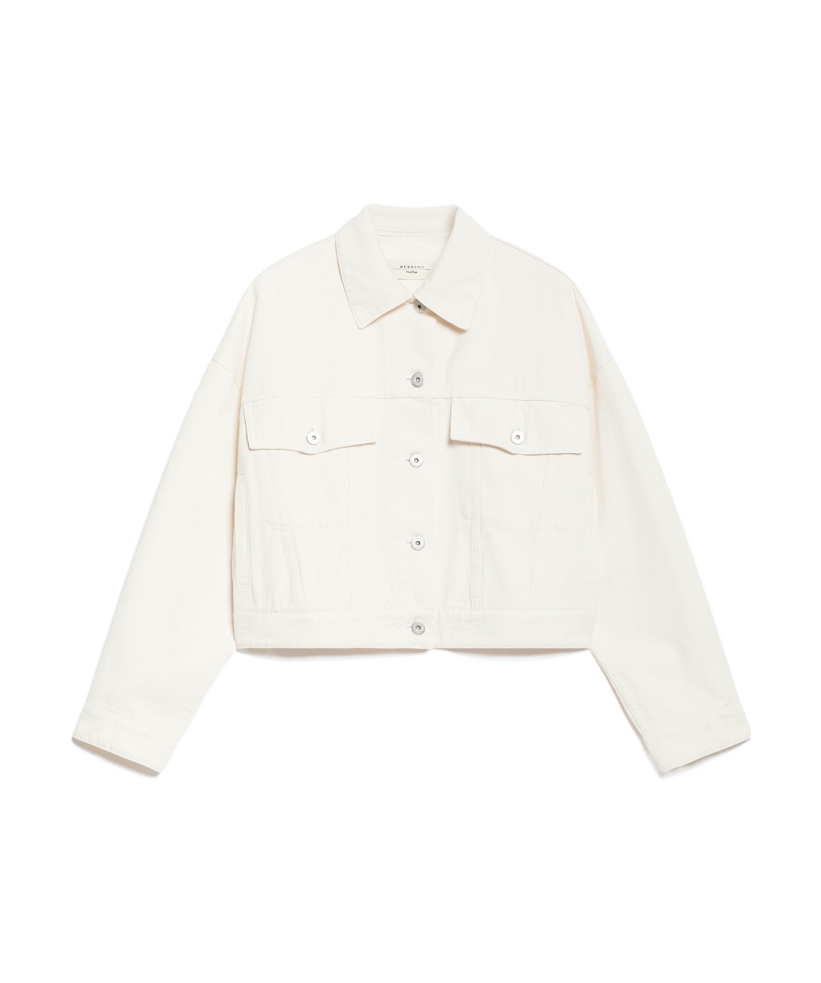 Weekend Max Mara Coarse Cotton Short Jacket In White