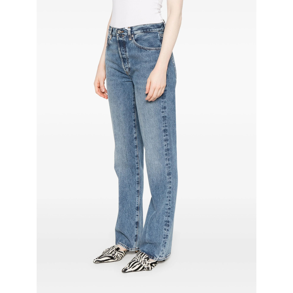 Frame Jeans With Belt Loops In Blue