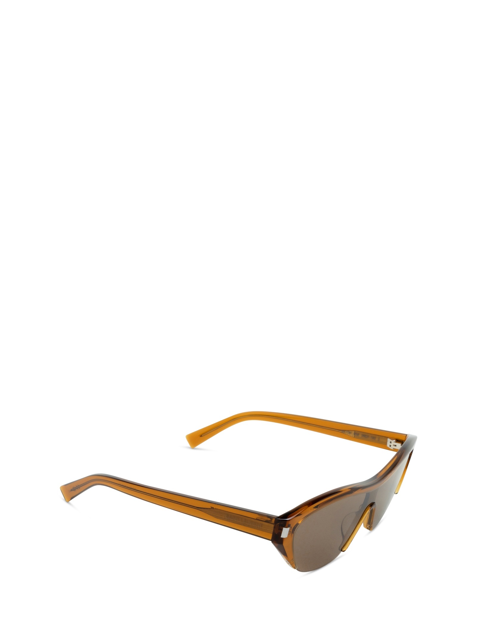 Saint Laurent Logo Sunglasses In Brown