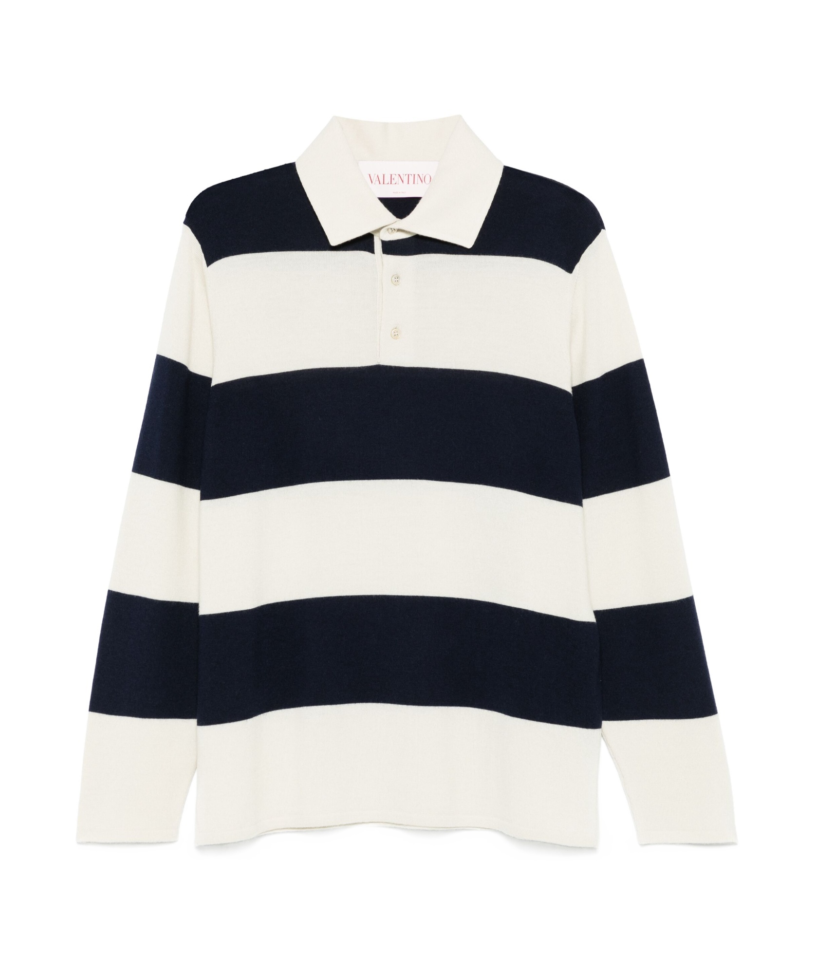 Valentino Short Button Polo Shirt In White