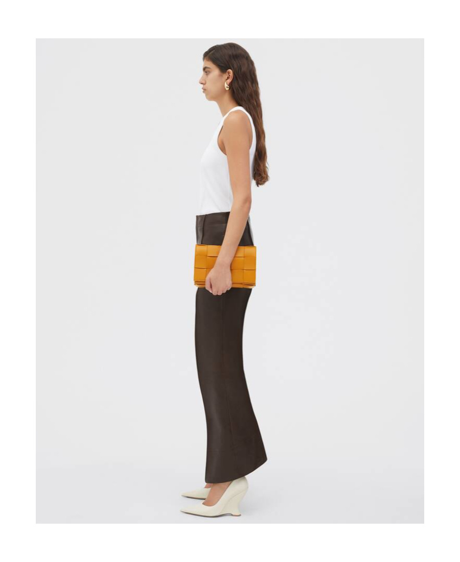 Bottega Veneta Cassette Cross-body Bag In Orange