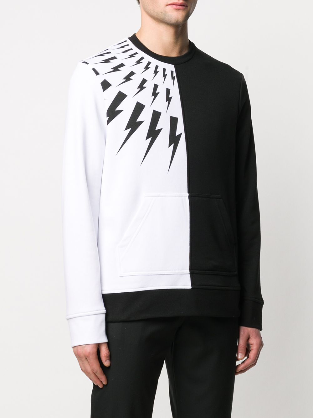 Neil Barrett Color Matching Sweater In Black