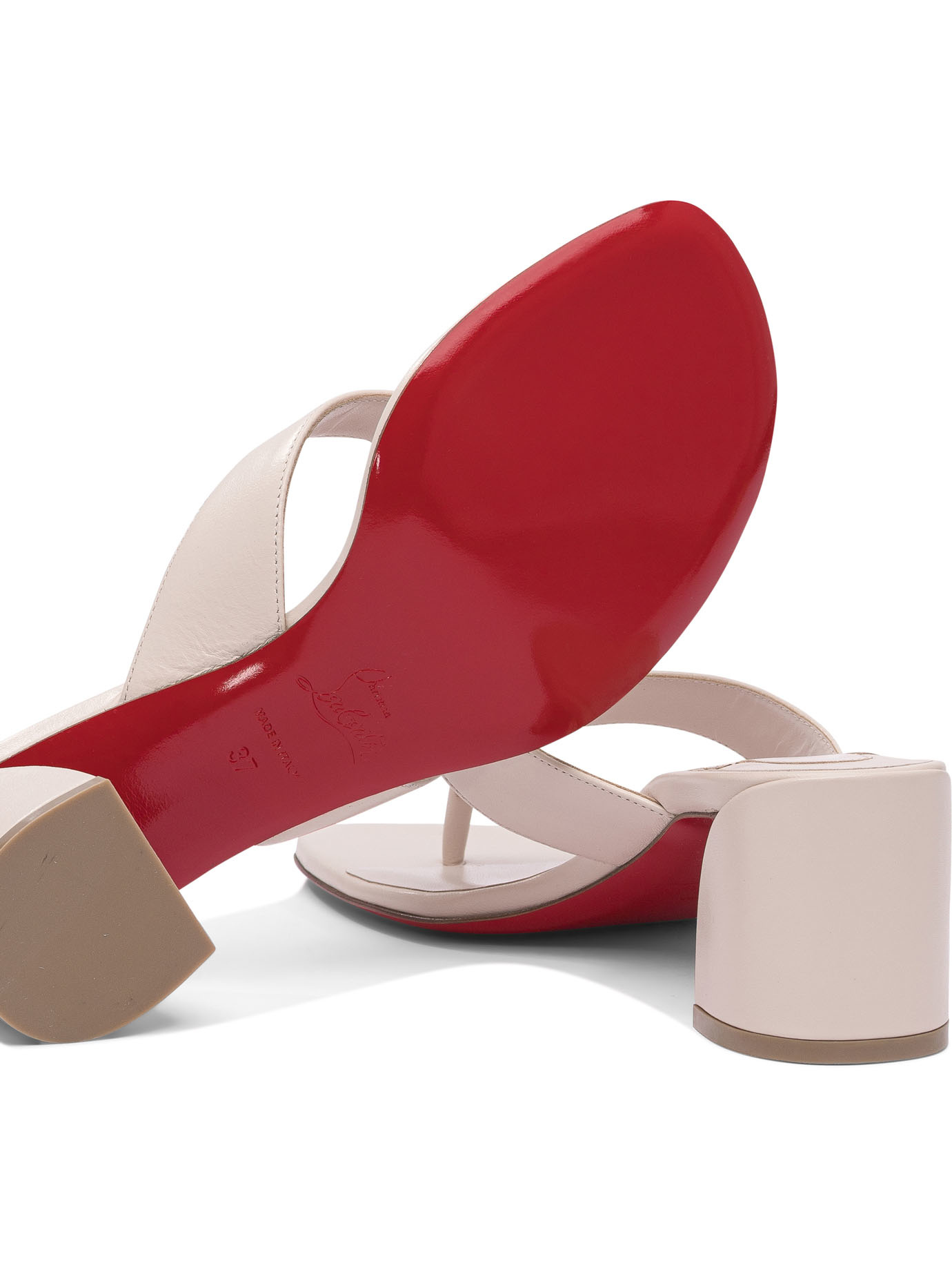 CHRISTIAN LOUBOUTIN FLIP-FLOP HIGH-HEELED SANDALS
