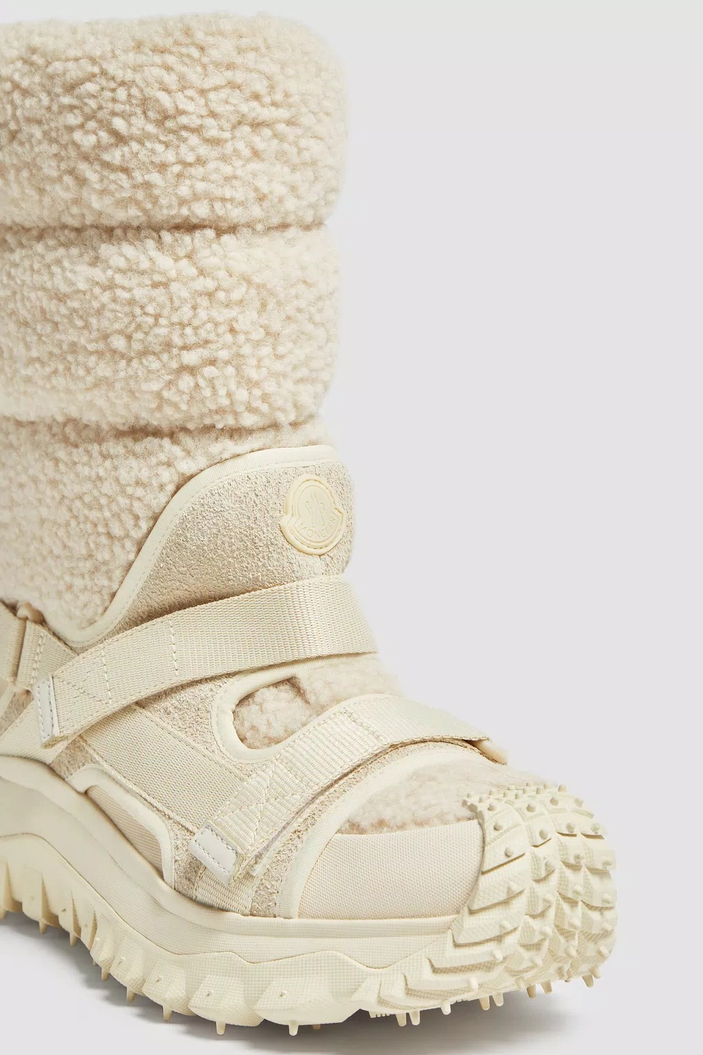 Moncler Round-head Short Boots In White