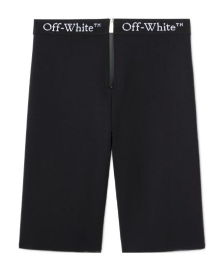 Off-white Off White Black Polyamide Blend Shorts In Black