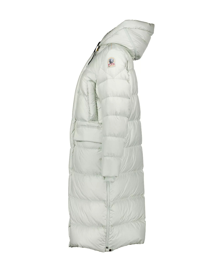 Shop Parajumpers Long-sleeved Hooded Down Jacket In White