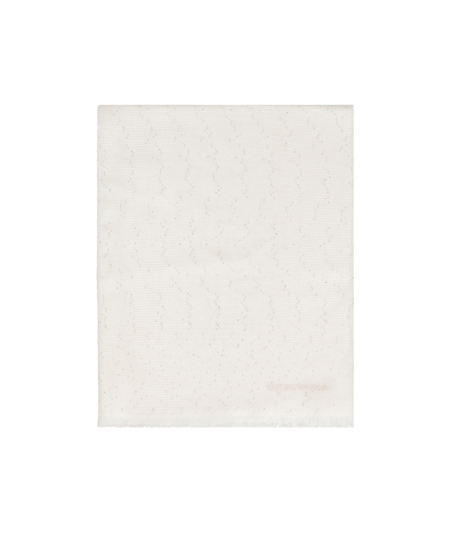 Emporio Armani Sequined Scarf In White